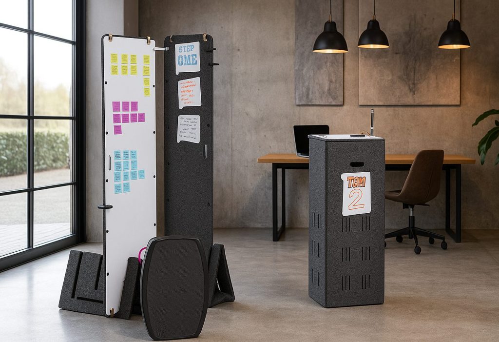Akustisch wriksame Whiteboards und Ideenmeet